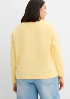Sweater van biologisch katoen, Kleur: pastelgeel