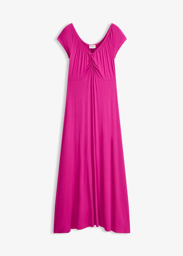 Robe longue en viscose extensible • rose fuchsia • Boutique bonprix