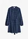 Robe blouse 100% coton, Couleur: bleu foncé