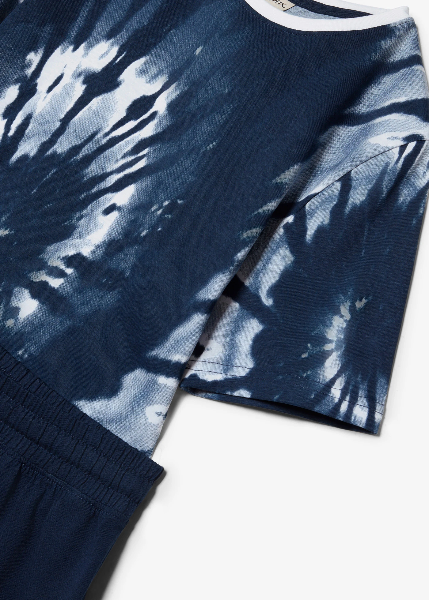 T-shirt et bermuda en jersey 100% coton (ens. 2 pces) • bleu foncé-bleu jean imprimé • Boutique bonprix