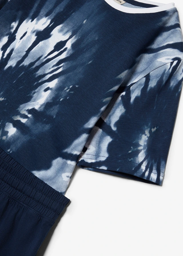 T-shirt et bermuda en jersey 100% coton (ens. 2 pces) • bleu foncé-bleu jean imprimé • product-page.page-title-suffix
