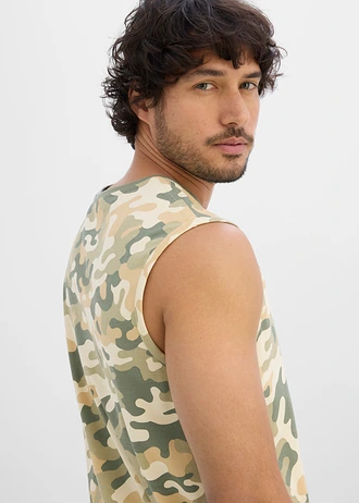 Muscle shirt van puur biologisch katoen, loose fit • camouflage • bonprix online shop