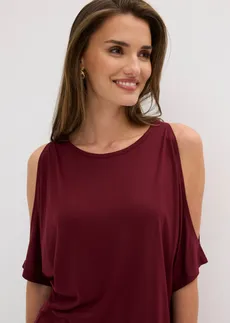 T-shirt avec découpes • rouge érable • Boutique bonprix