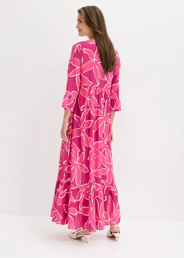 Robe en viscose fluide • rose-fuchsia floral • product-page.page-title-suffix