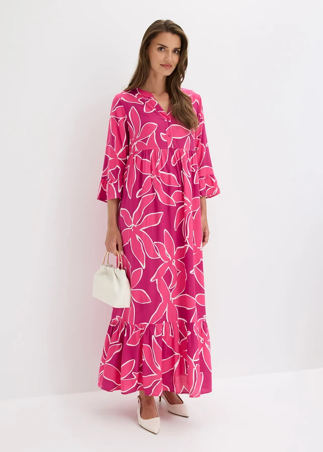 Robe en viscose fluide • rose-fuchsia floral • product-page.page-title-suffix