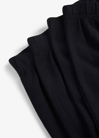 Korte legging van een elastische katoenmix (set van 4) • zwart • bonprix online shop