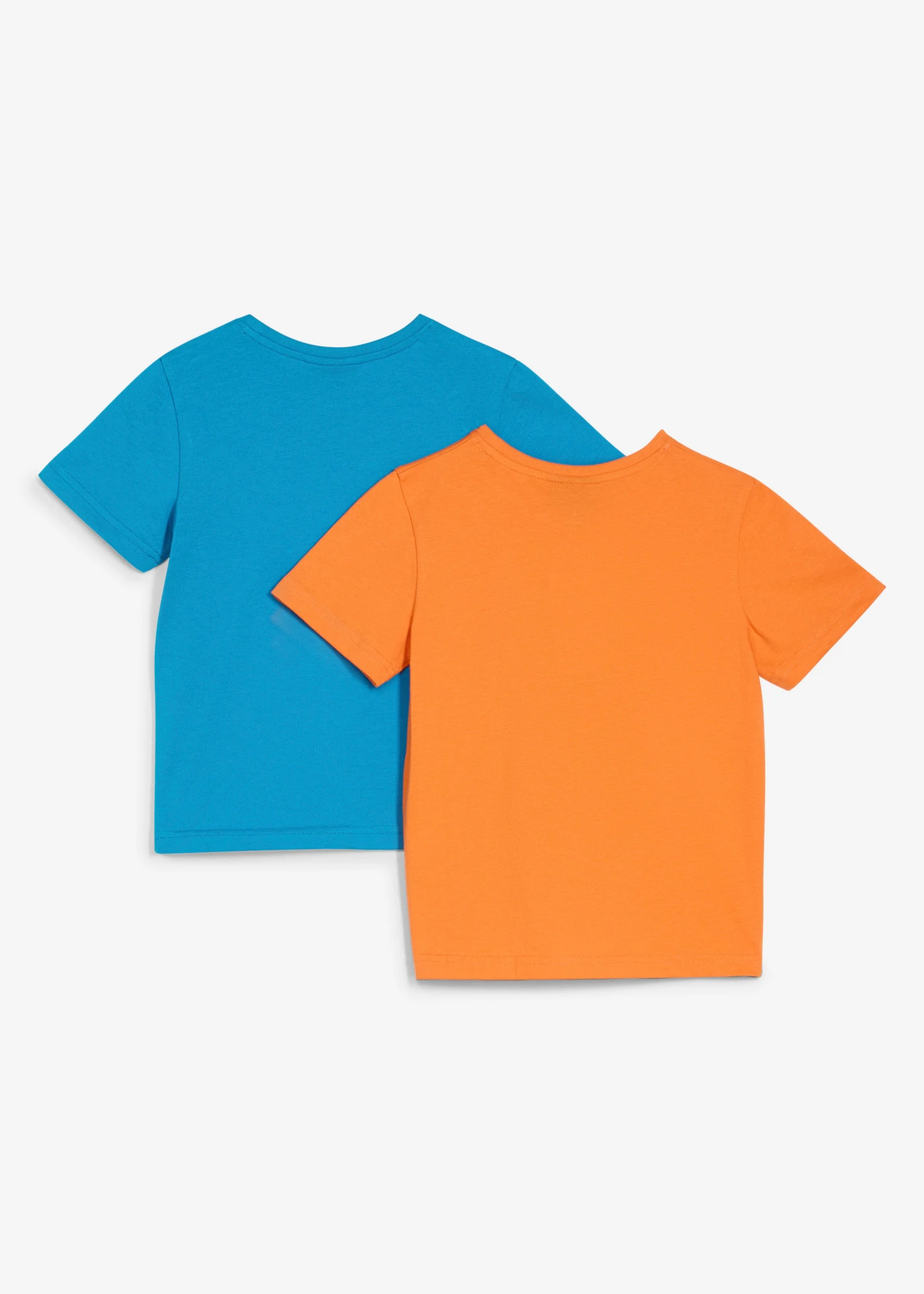 T-shirt van biologisch katoen (set van 2) • oranje+atlantisch turkoois • bonprix online shop