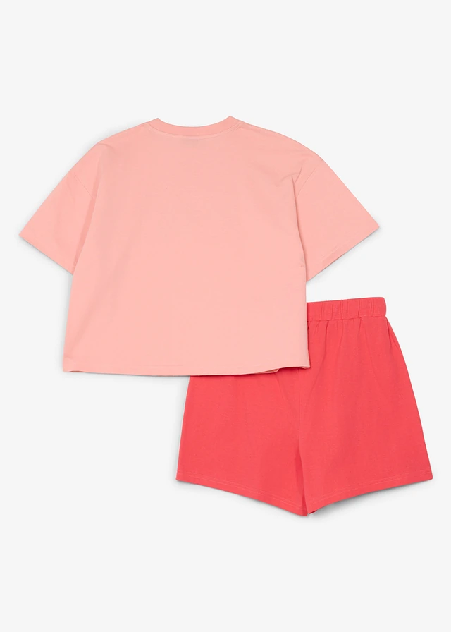 Shirt en korte broek van biologisch katoen (2-dlg. set)