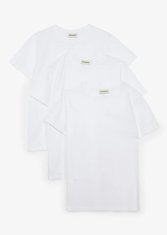 T-shirt z czystej bawełny (3 szt.) • biały • sklep bonprix