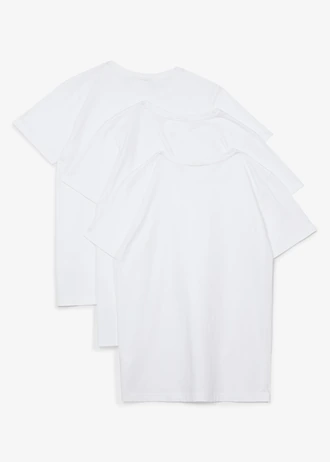T-shirt z czystej bawełny (3 szt.) • biały • sklep bonprix