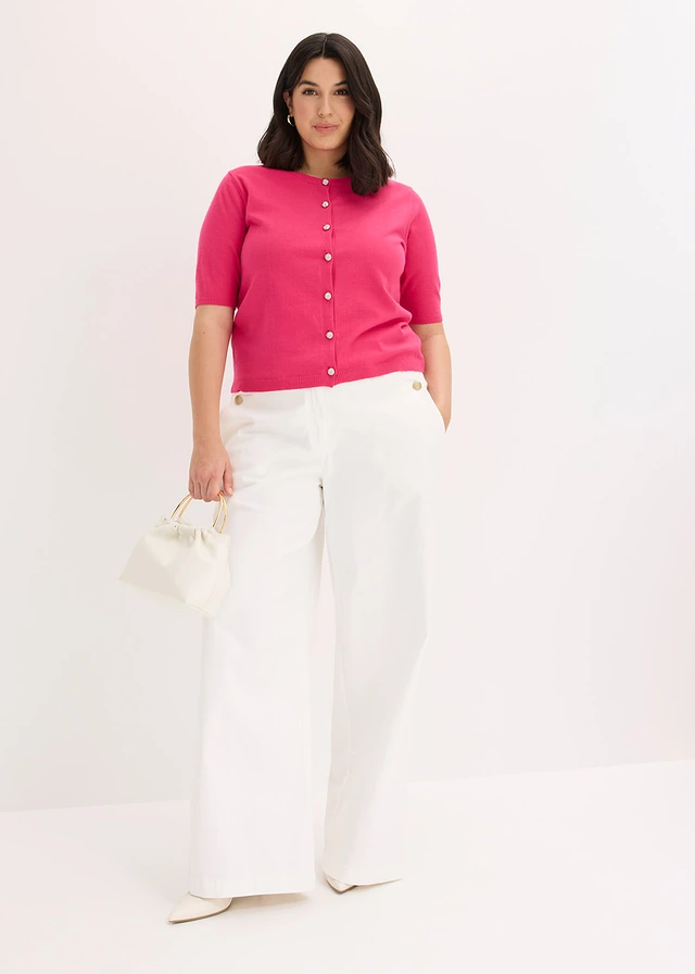 Gilet en fine maille, Couleur: fuchsia