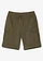 Bermuda cargo regular 100% coton, taille élastiquée, Couleur: olive foncé