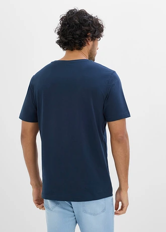 T-shirt Italie 100% coton • bleu encre imprimé • Boutique bonprix