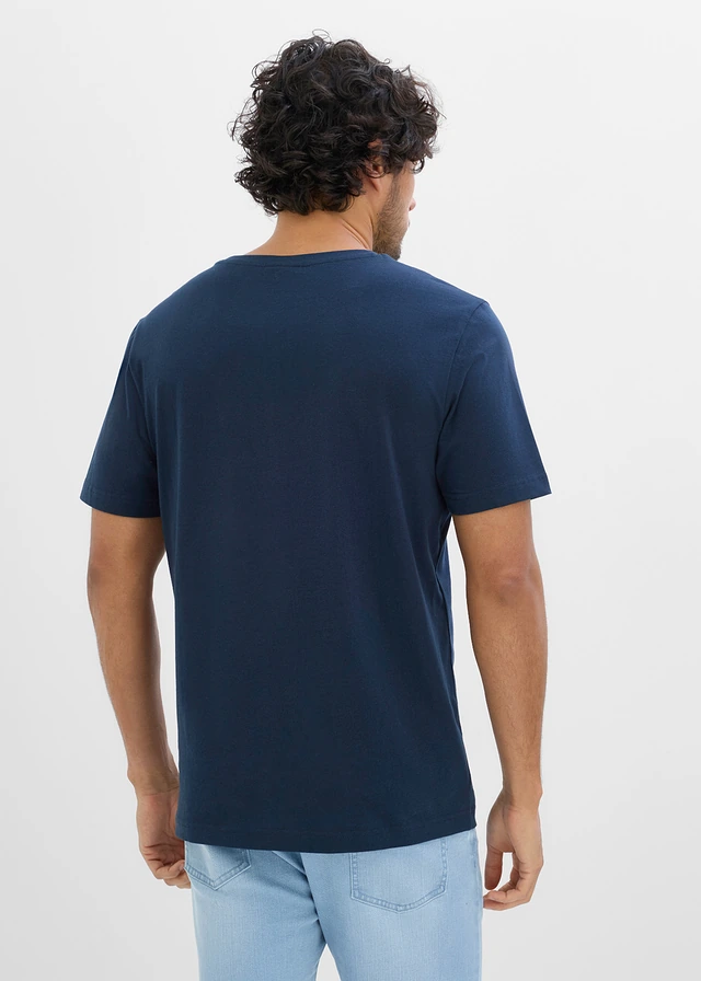 T-shirt Italie 100% coton, Couleur: bleu encre imprimé