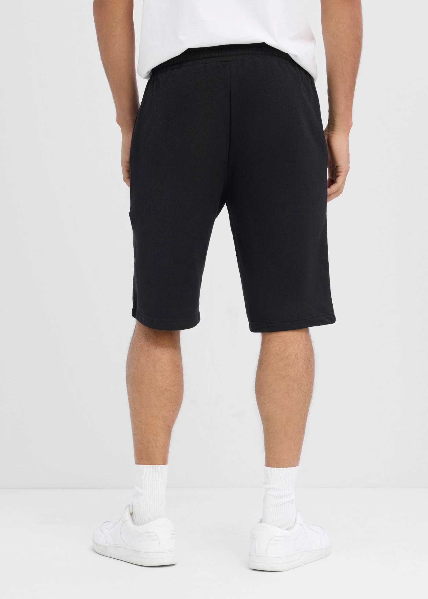 Bermudy dresowe o kroju loose fit (2 pary) • czarny+antracytowy melanż • sklep bonprix