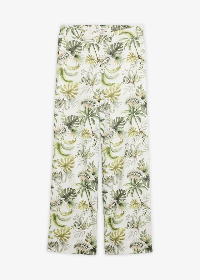 Pantalon imprimé • blanc-vert imprimé • Boutique bonprix