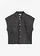 Chemisier en jean court et boxy, Couleur: noir denim used