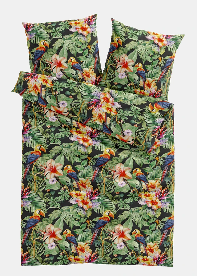 Dekbedovertrek in een katoenmix • groen • bonprix online shop