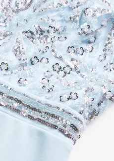 Combinaison en crêpe texturé avec perles brodées • bleu poudré • Boutique bonprix