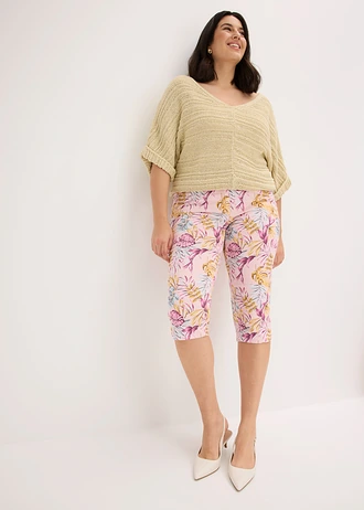Capri broek, Kleur: kristalroze/bruin