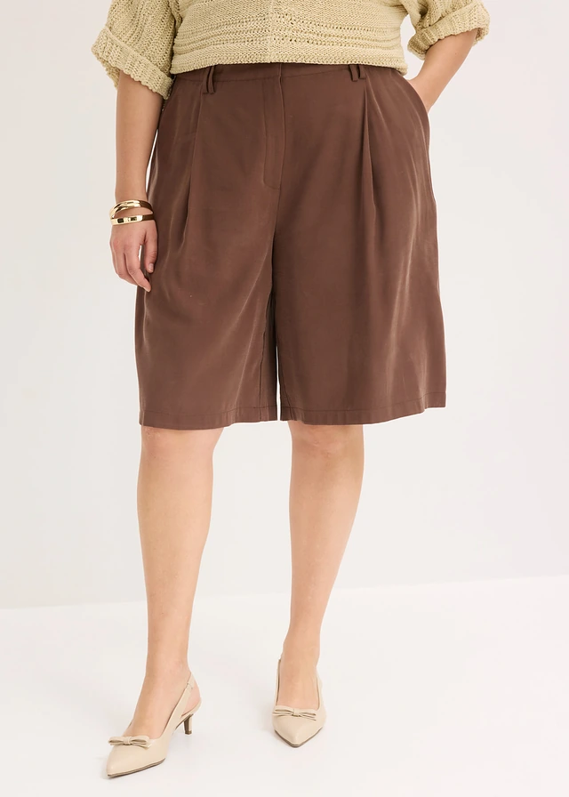 Bermuda fluide, Couleur: marron
