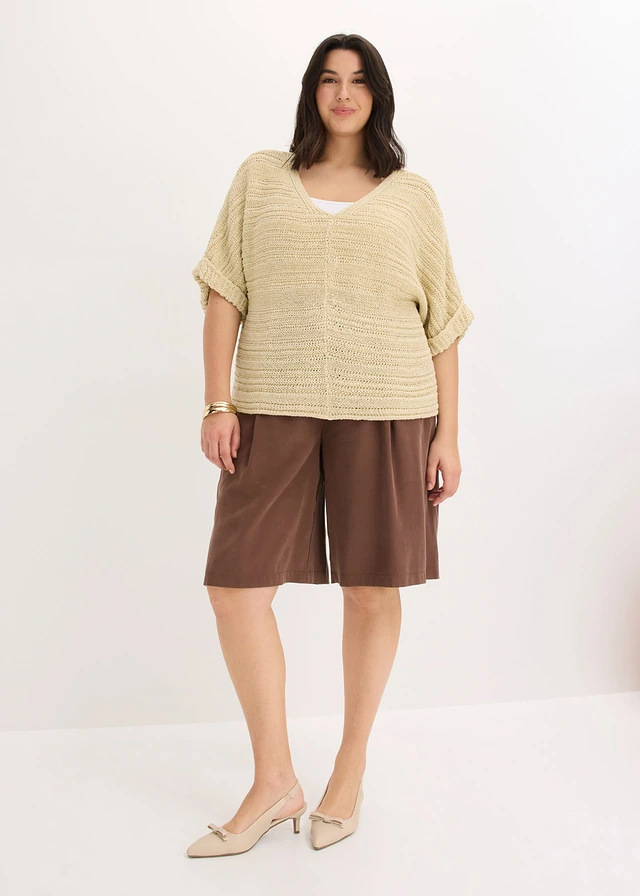 Bermuda fluide, Couleur: marron