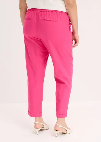 Pantalon en lin mélangé, Couleur: fuchsia