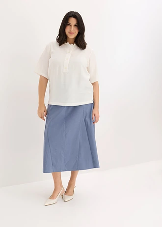 Maxi rok, Kleur: rookblauw