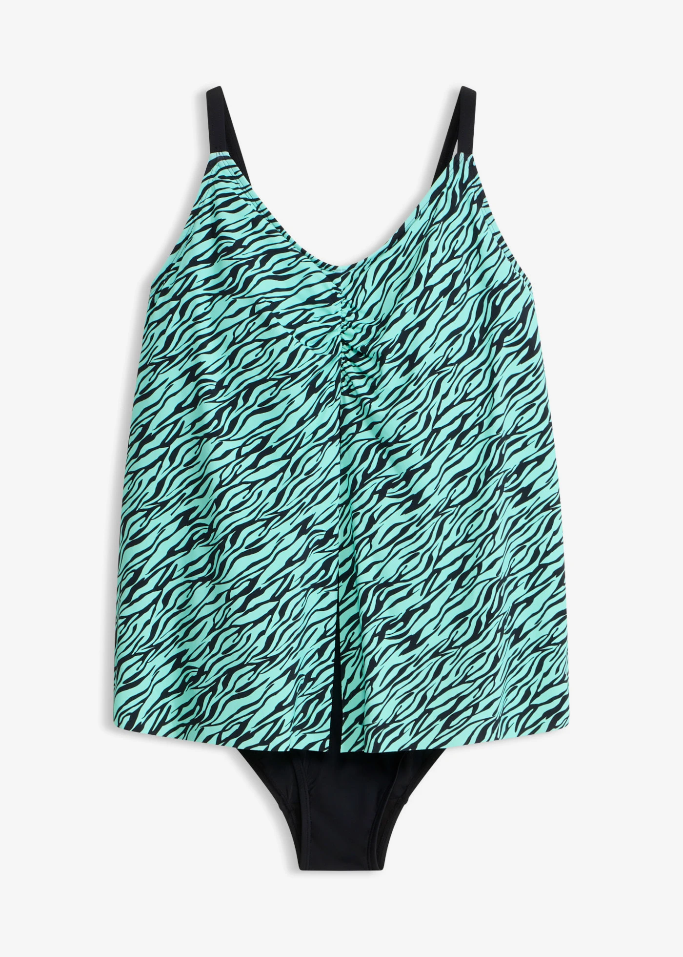 Licht corrigerend badpak • mentholgroen-zwart met zebraprint • bonprix online shop