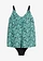 Maillot 1 pièce sculptant, maintien léger, Couleur: vert menthe-noir zèbre