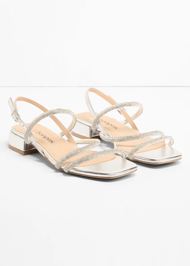 Sandales à brides strassées • argenté • product-page.page-title-suffix