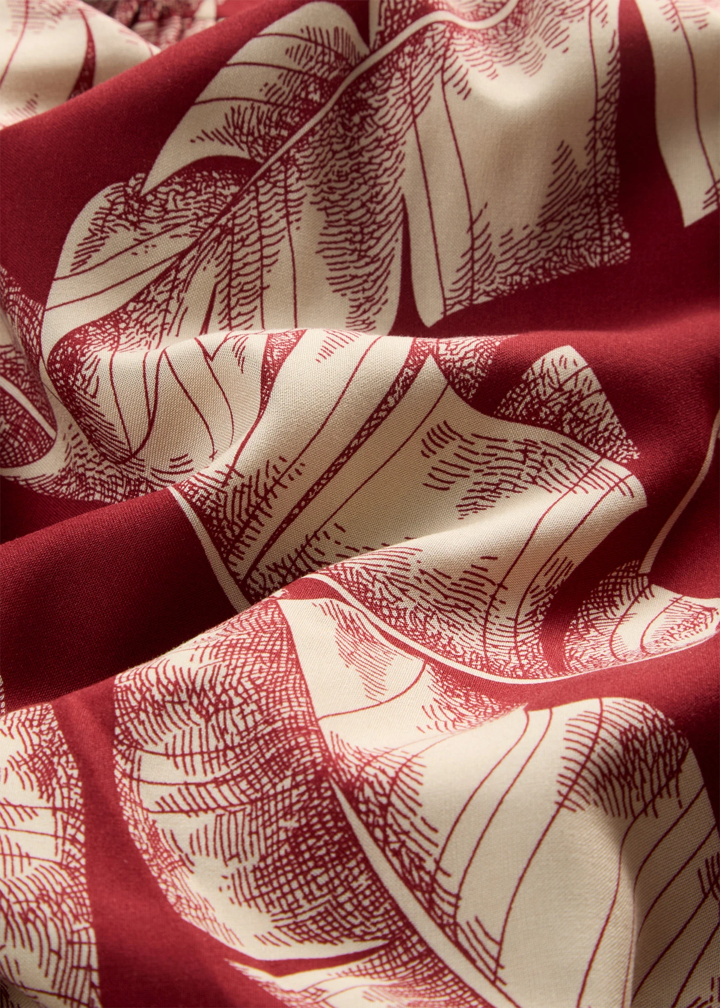 Kaftan jurk van soepele viscose • woestijnrood/lichtsand gedessineerd • bonprix online shop