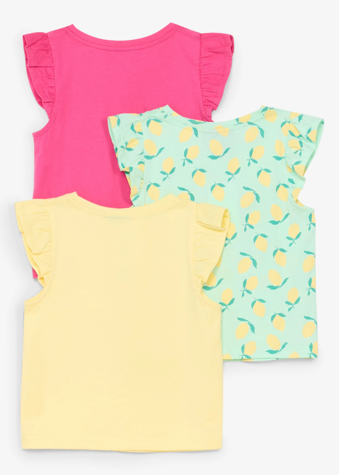 Top din bumbac organic 100% (set/3 buc.) • verde-mentă deschis +galben deschis+roz-pinklady • magazin bonprix