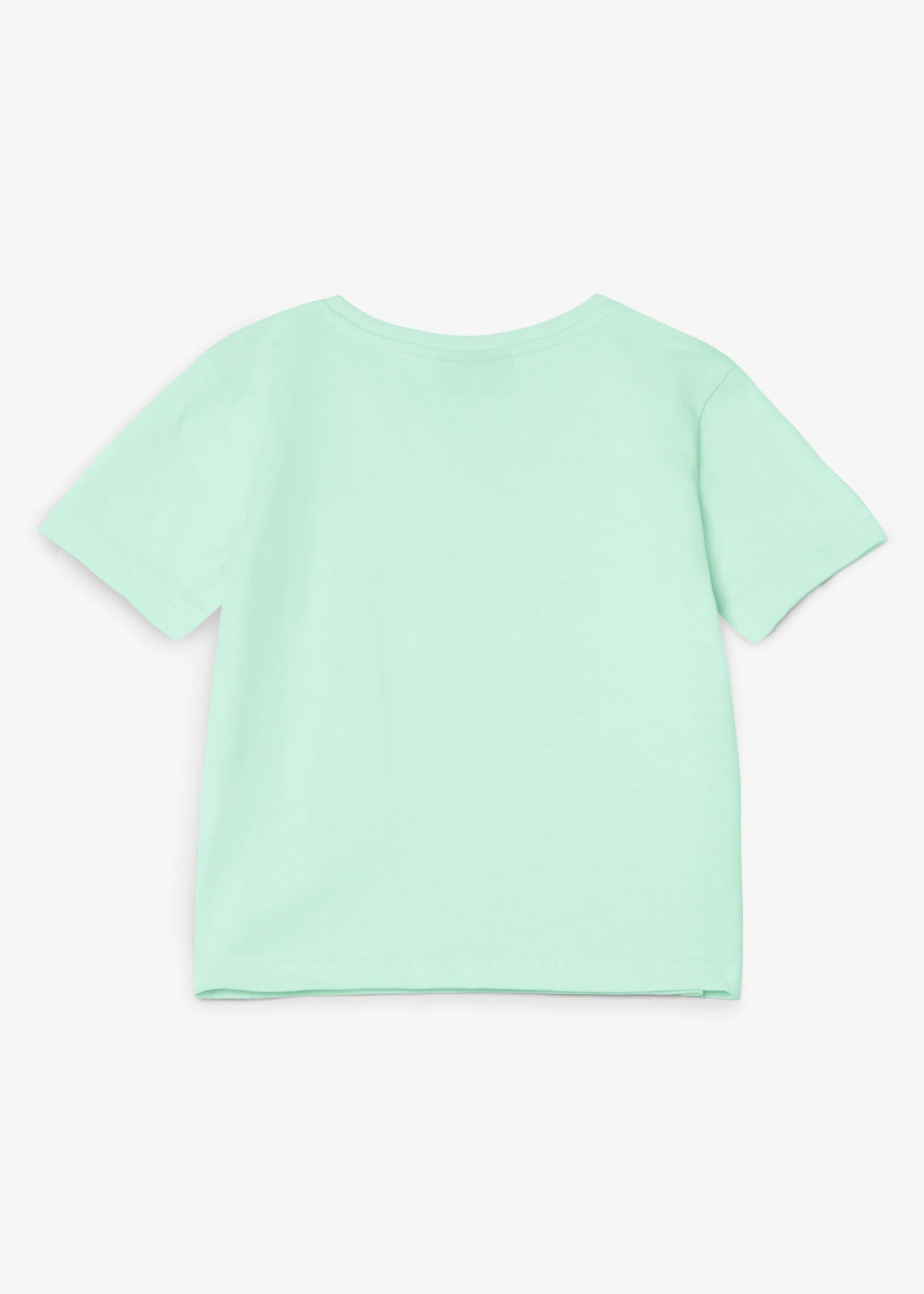 Tricou cu paiete reversibile, din bumbac organic 100% • verde-mentă deschis cu imprimeu • magazin bonprix