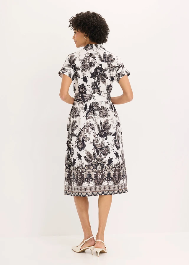 Robe avec lien à nouer • écru/noir paisley • product-page.page-title-suffix