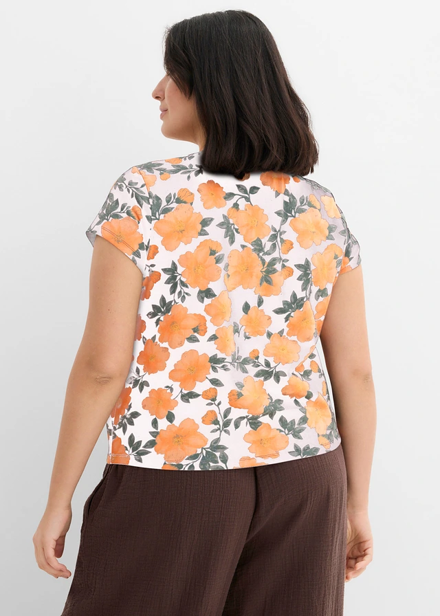 T-shirt 100% coton, Couleur: blanc imprimé