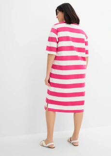 Shirtjurk van stevige interlockstof, Kleur: pinklady-wolwit gestreept