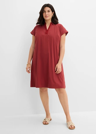 Minišaty, barva: pouštní červená