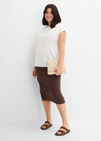 T-shirt oversize doux, Couleur: écru