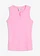 Top côtelé en coton extensible, Couleur: rose