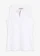 Top côtelé en coton extensible, Couleur: blanc