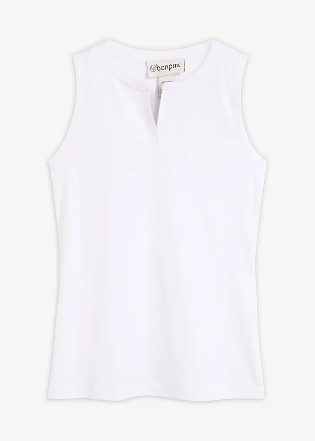 Top côtelé en coton extensible • blanc • product-page.page-title-suffix