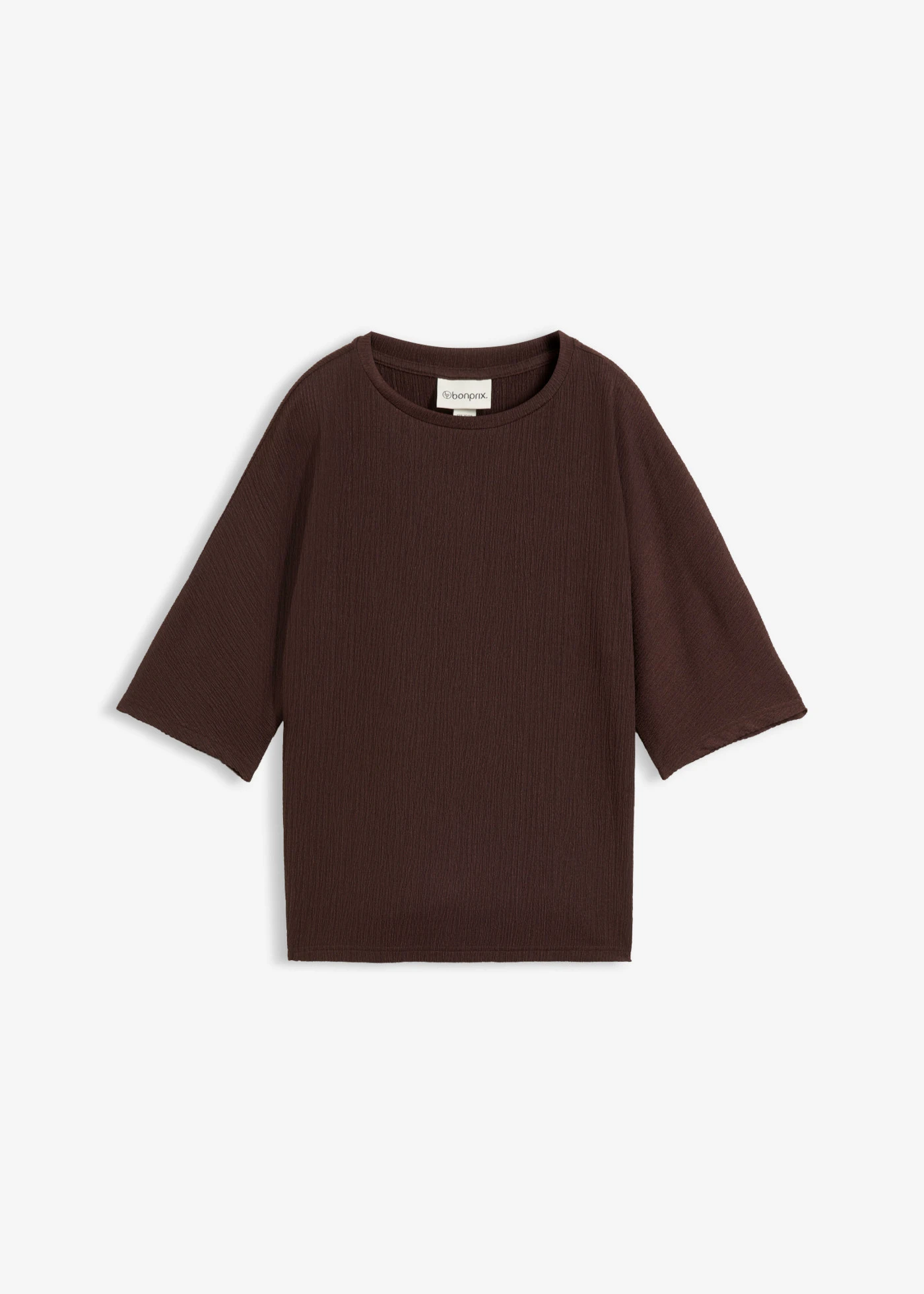 Shirt van gestructureerd materiaal • donkerbruin • product-page.page-title-suffix