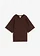 Geribd shirt in een viscosemix, Kleur: donkerbruin