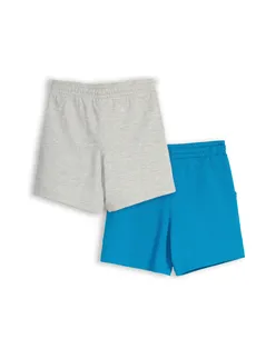 Lot de 2 shorts en jersey 100% coton • gris clair chiné+turquoise atlantique • Boutique bonprix