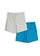 Heavy jersey short met katoen (set van 2), Kleur: lichtgrijs gemêleerd+atlantisch turkoois