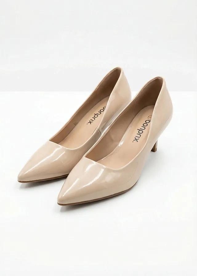 Escarpins effet verni • sable clair • product-page.page-title-suffix