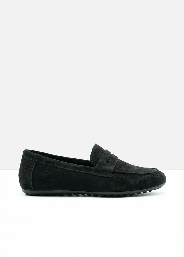 Loafers van suède • zwart • bonprix online shop