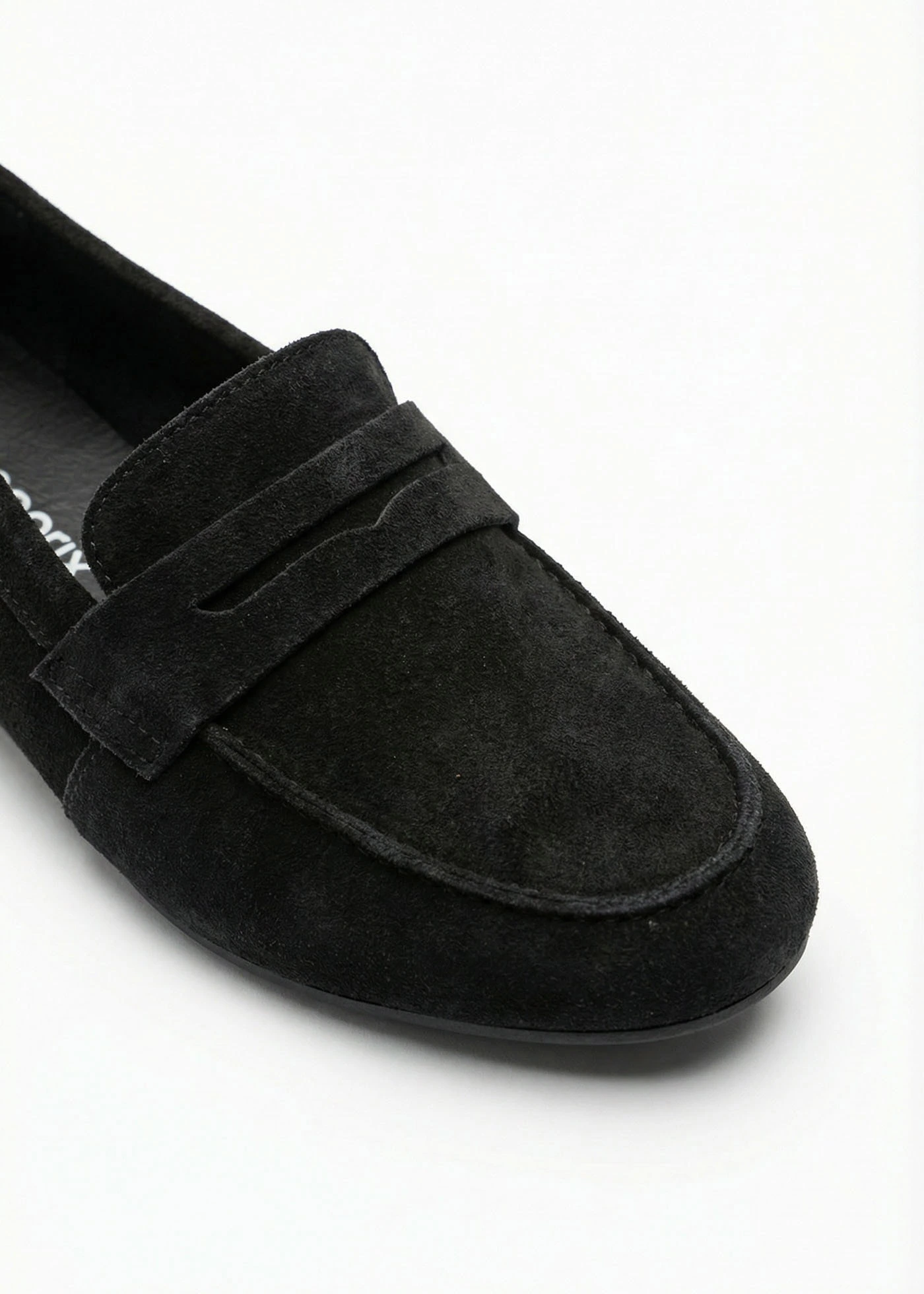 Pantofi loafer din piele întoarsă • negru • magazin bonprix