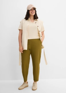 Pantalon ballon en twill, Couleur: vert nature